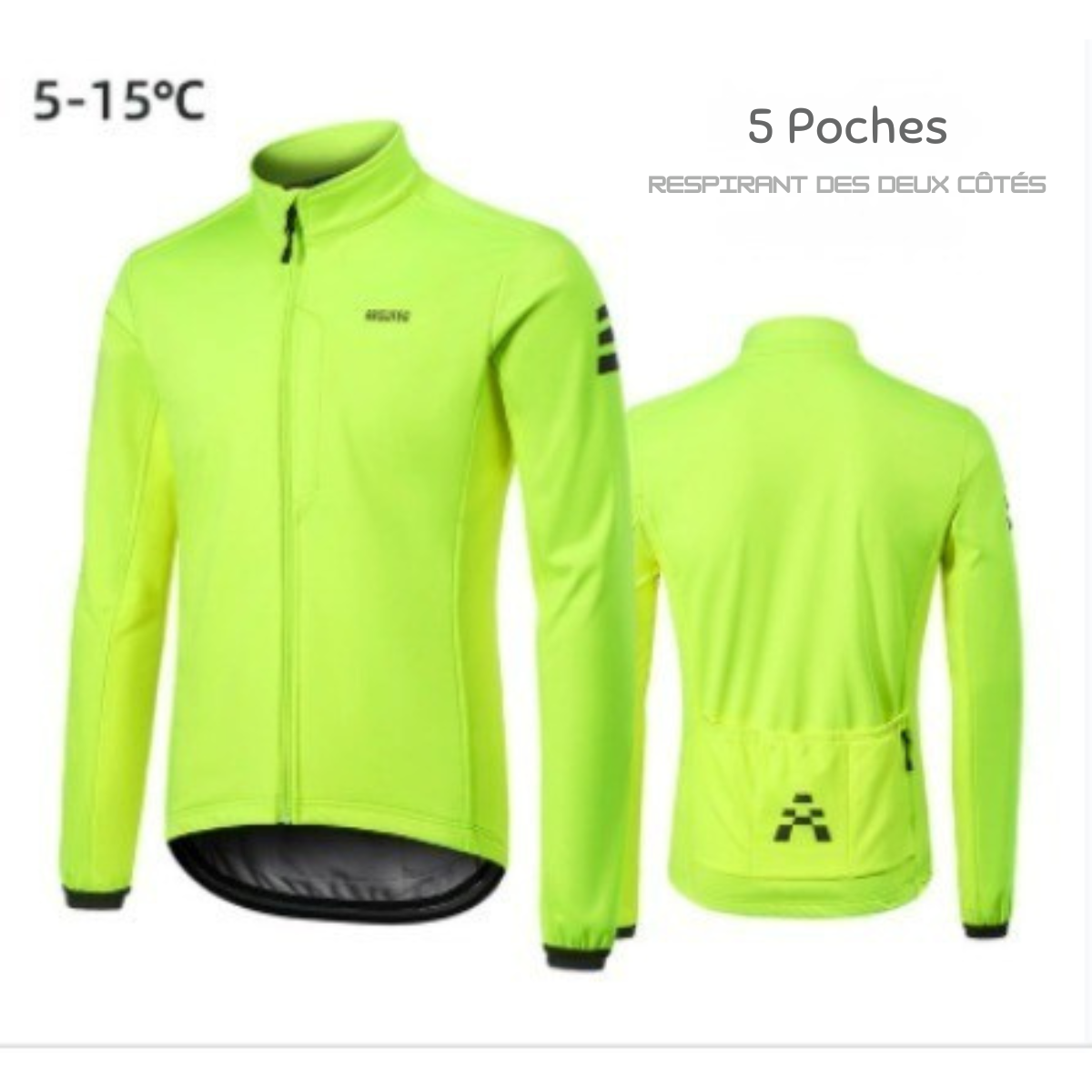 Winter Rennjacke | Windproof, Warm & Mit Futter Geprägt