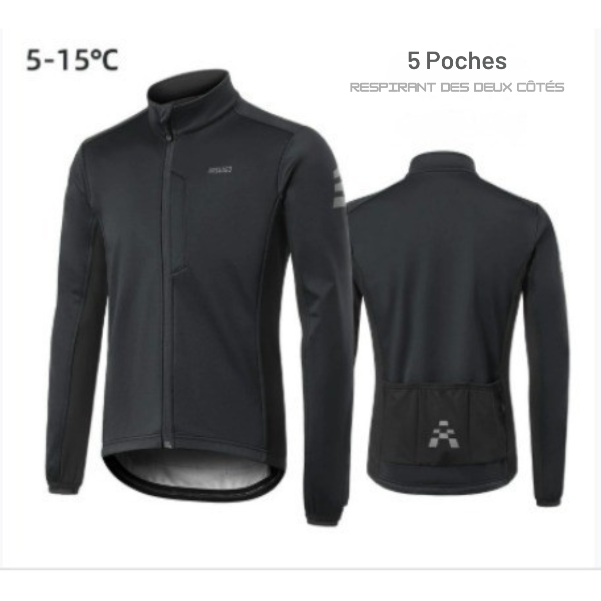 Winter Rennjacke | Windproof, Warm & Mit Futter Geprägt