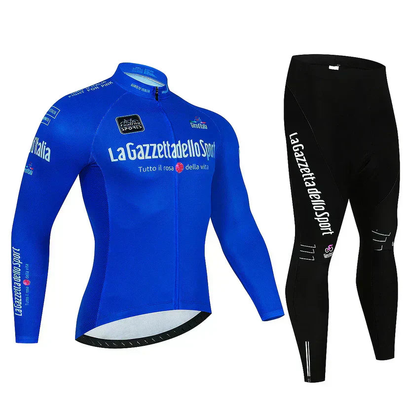 Giro D’Italia | Professionelles Langarm-Radtrikot – Fleece-Futter-Version